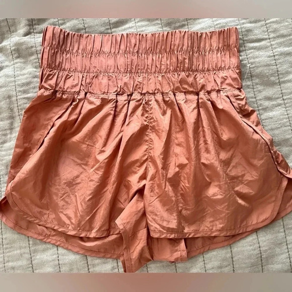 FP Movement Shorts The Way Home Pink Orange High Rise Athletic Shorts M - NWOT - Picture 3 of 4